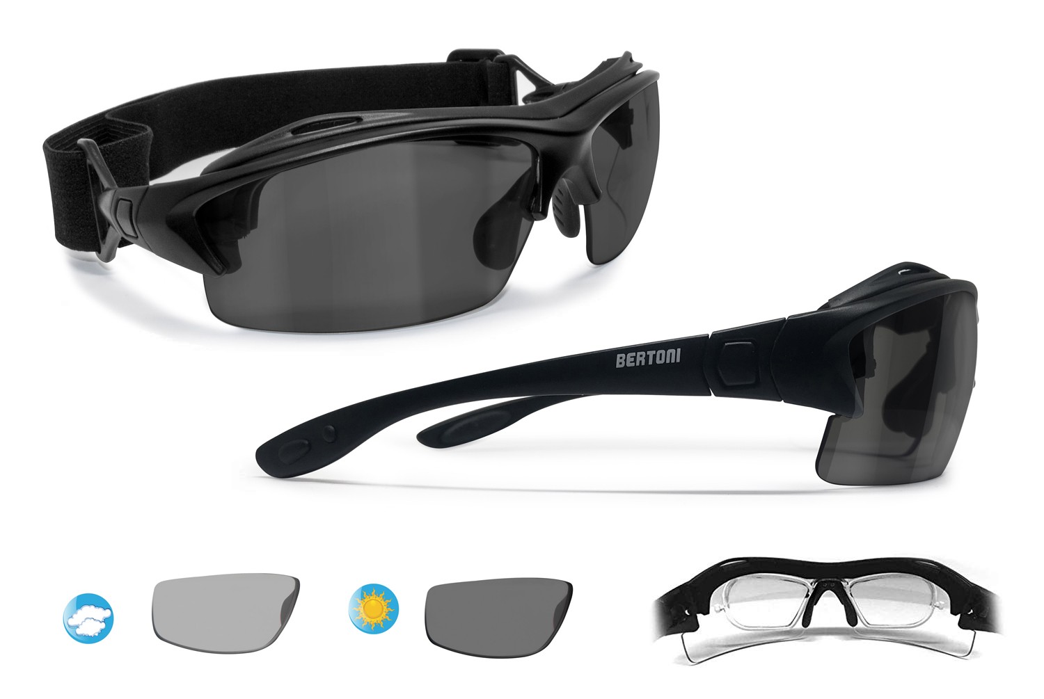 occhiali da ciclismo a doppio uso per uomo giorno e notte Occhiali da vista polarizzati per la visione notturna,HD professionale Protezione anti-riflesso e UV Occhiali di protezione ultraleggere， 