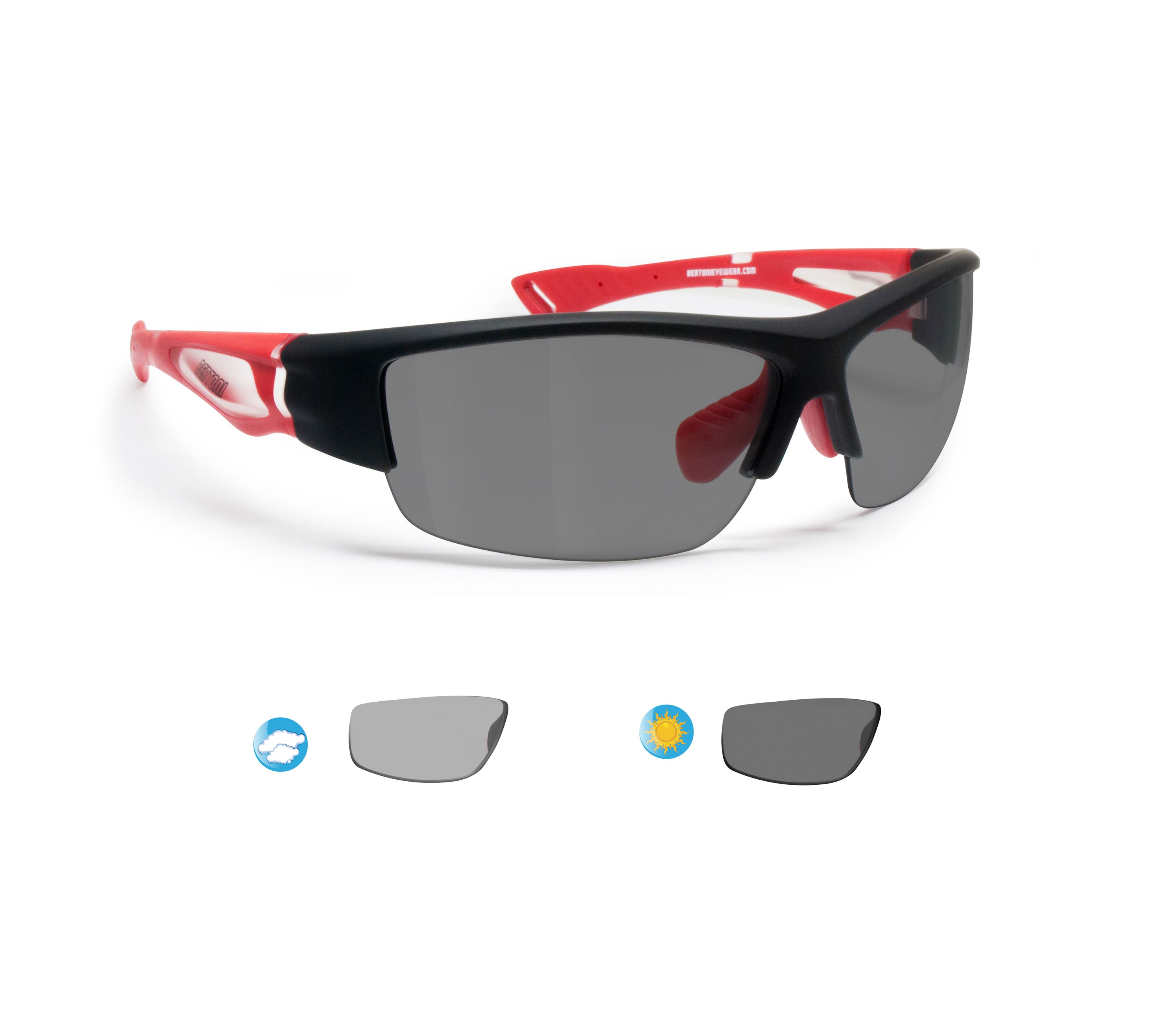 Bertoni Occhiali Ciclismo Fotocromatici Polarizzati P1001FTB