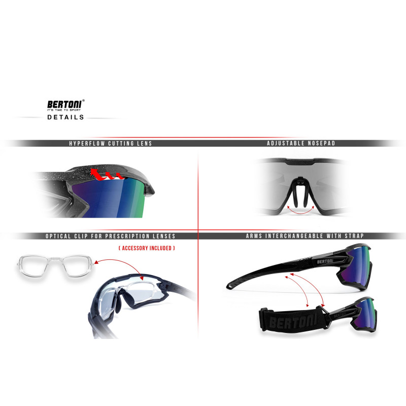 Photochromic Cycling Sunglasses for Prescription QUASAR PFT01