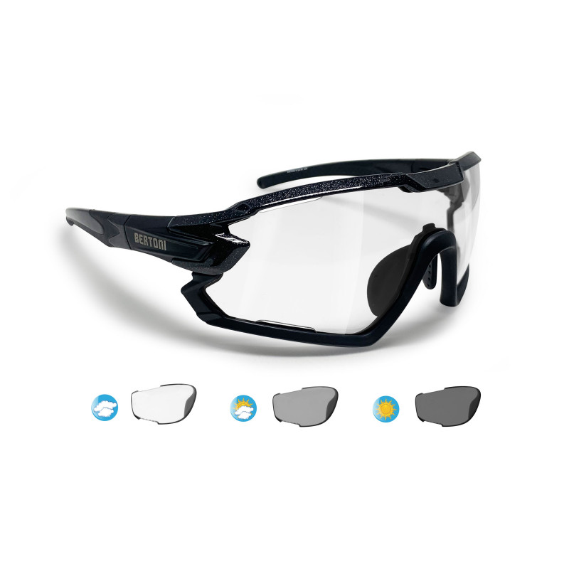 Photochromic Cycling Sunglasses for Prescription QUASAR F01
