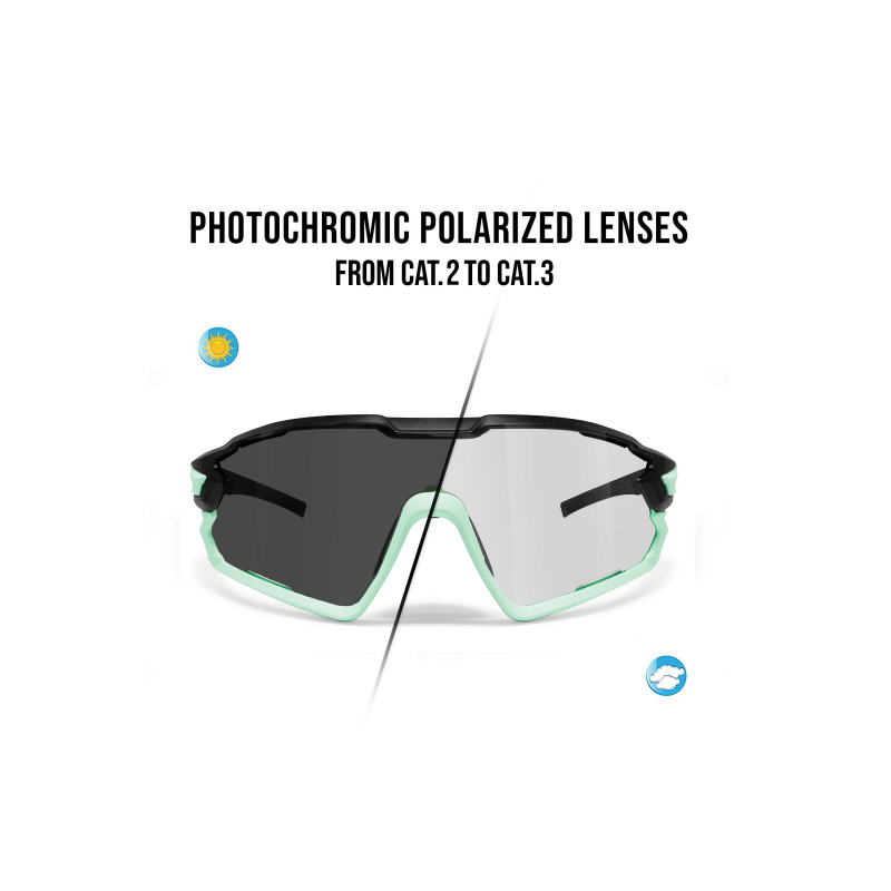 Gafas de deporte con lentes fotocromática cat.2-3