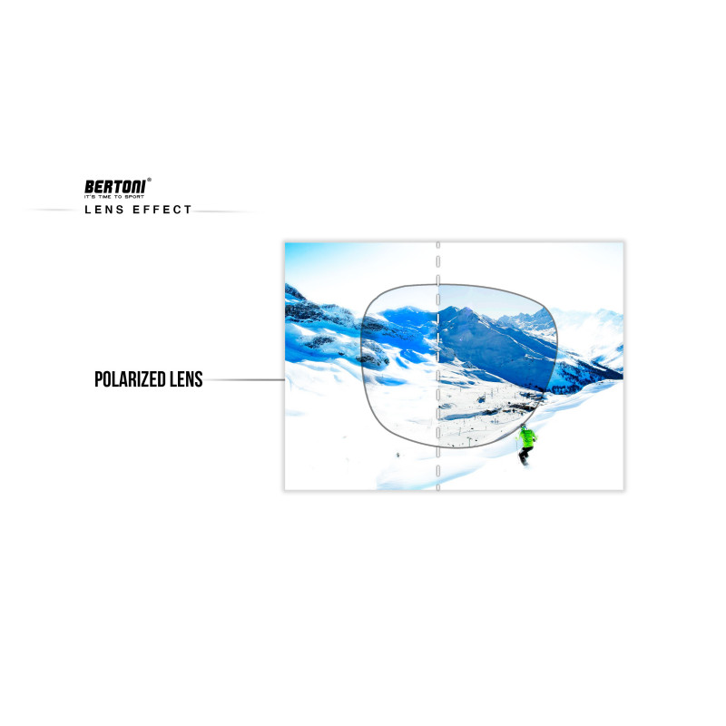 BERTONI Lunettes Sportives Polarisées pour Hommes Femmes en TR90 100% UV Block mod. Fulvio 01 BERTONI Lunettes Sportives Polarisées pour Hommes Femmes en TR90 100% UV Block mod. Fulvio 01
