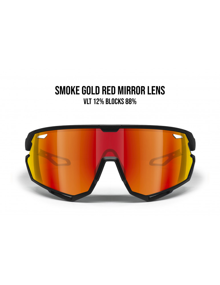 Gafas MTB Running Ciclismo con Lente Ancha Espejada Antivaho - Montura TR90 fabricada en Suiza Ligera - Bertoni Italy