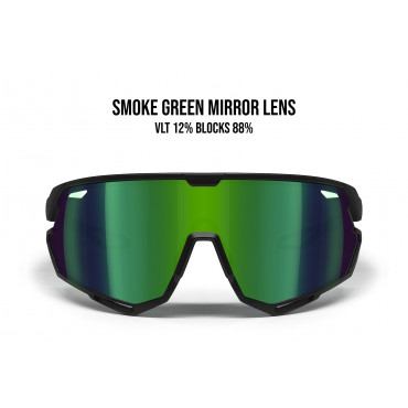 Lunettes de soleil de cyclisme VTT avec Verres Larges Antibuée Miroir - Cadre TR90 fabriqué en Suisse - Bertoni Italy