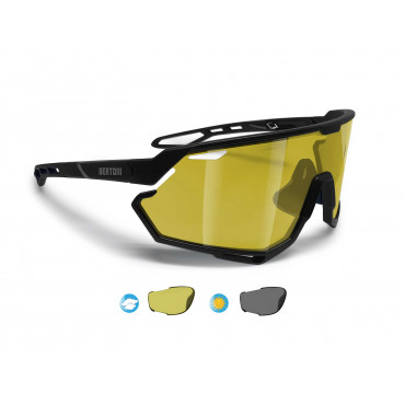 Photochromic Polarized Cycling Sunglasses Wide Yellow Lens ALPHA 01Y
