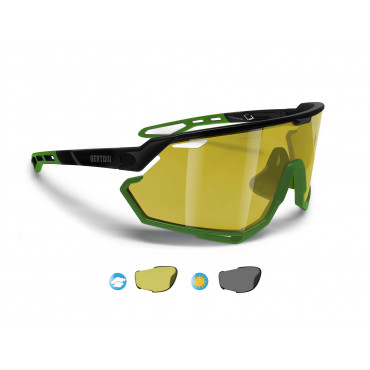 Photochromic Polarized Cycling Sunglasses Wide Yellow Lens ALPHA 02Y