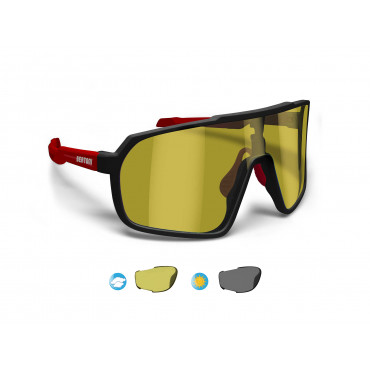 Prescription Photochromic Polarized Cycling Sunglasses Wide Yellow Lens GEMINI 03Y