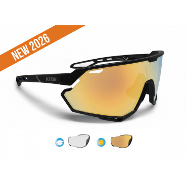 Photochromic Gold Mirror Cycling Sunglasses ALPHA 01PHG