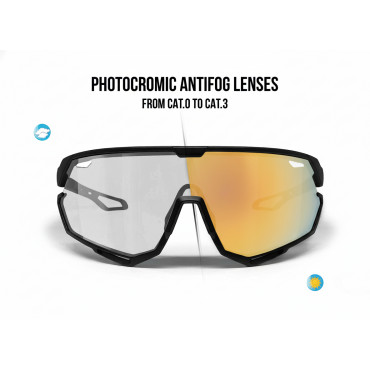Photochromic Gold Mirror Cycling Sunglasses ALPHA 01PHG