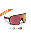 Prescription Photochromic Red Mirrored Lens Cycling Glasses GEMINI 03PHR