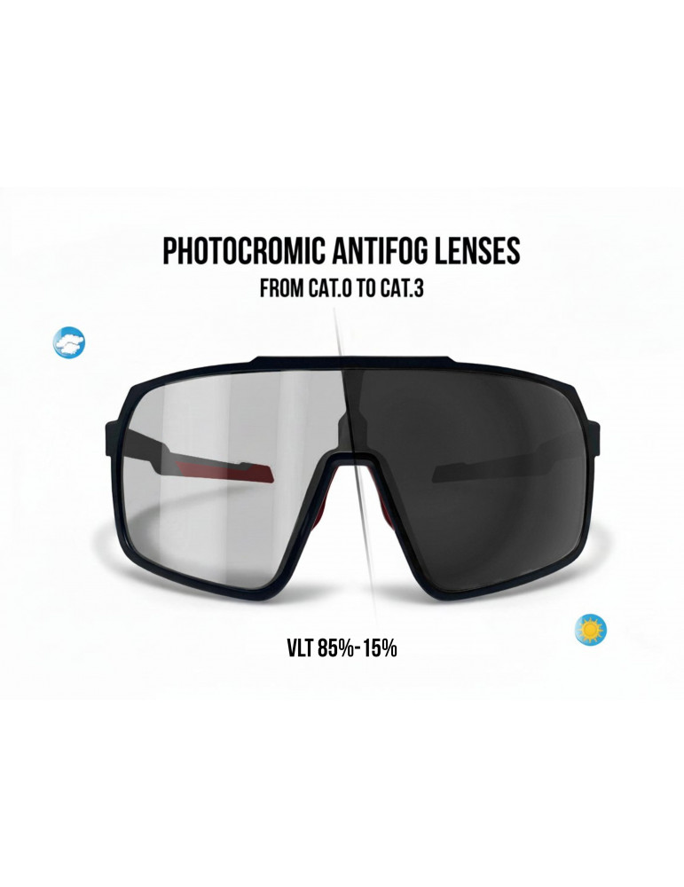 Sport MTB Running Cycling Sunglasses with Wide Antifog Mirrored Lens for Women and Men GEMINI