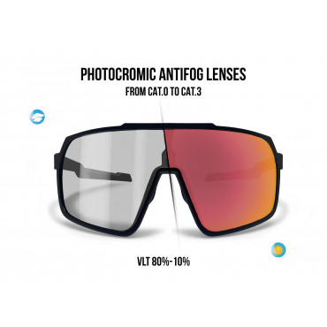Lunettes Cyclisme Verres Photochromiques Rouges Miroir GEMINI 01PHR