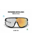 Gafas MTB Running Ciclismo con Lente Ancha Espejada Antivaho ALPHA - Bertoni Italy