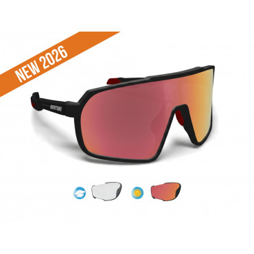 Occhiali Ciclismo Running MTB da Vista Fotocromatici Lente Specchiata Rossa GEMINI 03PHR