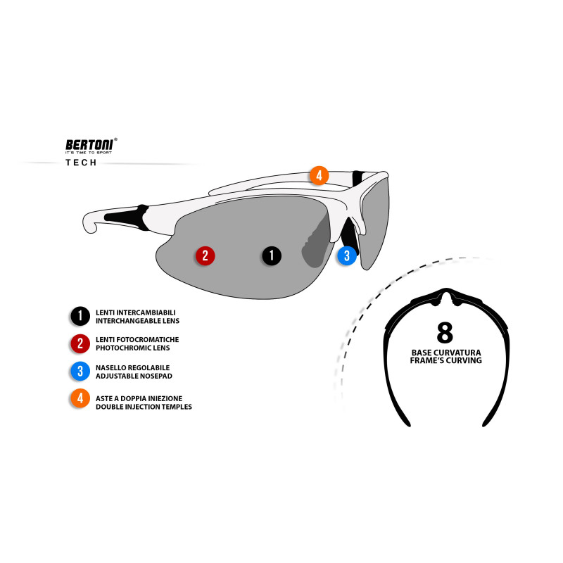 tech Lunettes de Cyclisme Photochromique F301B 