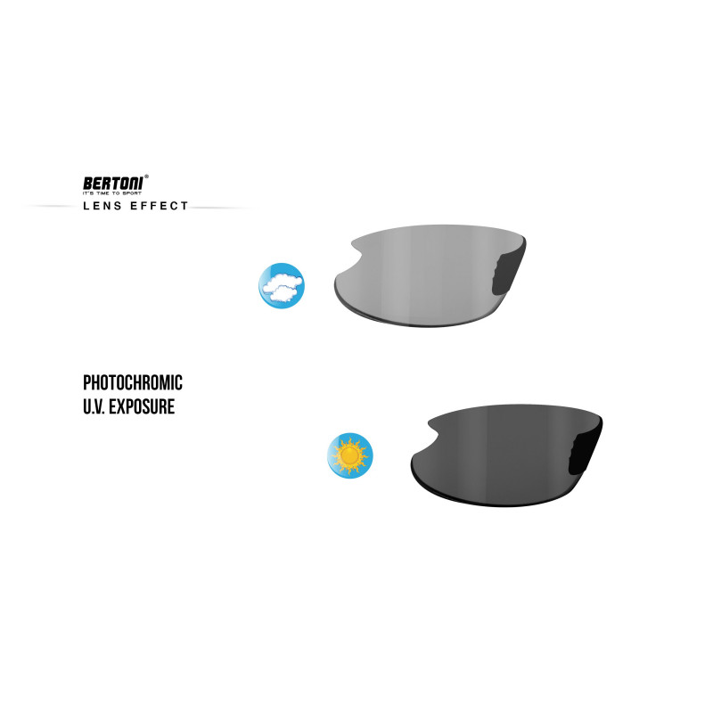 P1000FTE photochromic polarized hydrophobic cycling sunglasses Bertoni