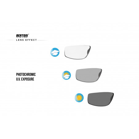 lens effect Photochromic Cycling Sunglasses F180A 